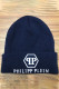 Navy Blue Fashion Street Embroidery Patchwork Hat