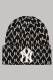 Black Fashion Street Embroidery Letter Hat