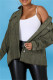 Ink Green Fashion Casual Solid Patchwork Turndown Collar Outerwear