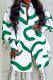 Green Fashion Casual Print Basic Turndown Collar Long Sleeve Shirt Dress