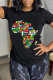 Black Fashion Casual Print Basic O Neck T-Shirts