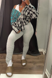 Pink Casual Solid Patchwork Boot Cut Mid Waist Speaker Solid Color Bottoms