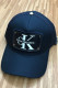 Navy Blue Fashion Casual Letter Patchwork Hat