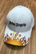 White Fashion Casual Embroidery Patchwork Letter Hat