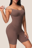 Red Bean Paste Sexy Sportswear Solid Backless Spaghetti Strap Skinny Romper