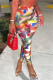 Colour Fashion Casual Print Basic Skinny High Waist Pencil Trousers