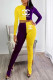 Purple Fashion Casual Print Patchwork O Neck Long Sleeve Two Pieces