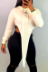 Apricot Casual Solid Patchwork Hooded Collar Tops
