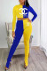 Royal Blue Fashion Casual Print Patchwork O Neck Long Sleeve Two Pieces