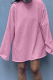Light Pink Casual Solid Split Joint O Neck Straight Dresses