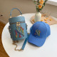 Blue Fashion Casual Hot Drilling Letter Bags
