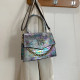 Black Gray Fashion Casual Tie Dye Patchwork Bags