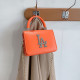 Orange Fashion Casual Letter Patchwork Bags