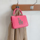 Rose Red Fashion Casual Letter Patchwork Bags
