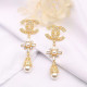 Gold Fashion Simplicity Letter Patchwork Earrings