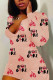 Khaki Living Print V Neck Rompers
