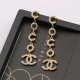 Gold Fashion Simplicity Solid Letter Earrings