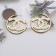 White Fashion Simplicity Letter Patchwork Earrings