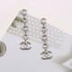 White Fashion Simplicity Solid Letter Earrings