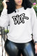 White Street Daily Print Patchwork O Neck Tops