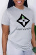 Grey Fashion Casual Print Letter O Neck T-Shirts
