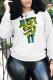 White Casual Sportswear Print Patchwork O Neck Tops
