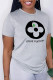 Grey Fashion Casual Print Letter O Neck T-Shirts