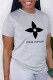 Grey Casual Sportswear Print Patchwork O Neck T-Shirts