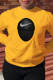 Yellow Fashion Sportswear Print Patchwork O Neck Tops (squid game)