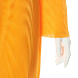 Orange Sexy Solid Hollowed Out Patchwork V Neck Straight Jumpsuits