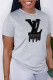 Grey Street Daily Print Patchwork O Neck T-Shirts