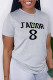 Grey Casual Street Print Patchwork O Neck T-Shirts