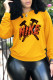 Yellow Fashion Casual Print Patchwork Letter O Neck Tops
