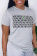 Grey Casual Street Print Patchwork O Neck T-Shirts