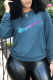 Blue Street Sportswear Print Patchwork O Neck Tops