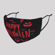 Black Red Fashion Casual Print Split Joint Mask