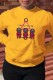 Yellow Casual Street Print Patchwork O Neck Tops (squid game)