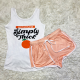 Tangerine Red Casual Print Patchwork Sleeveless Two Pieces