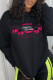 Black Casual Street Print Patchwork O Neck Tops (squid game)