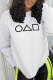 White Casual Daily Print Patchwork O Neck Tops (squid game)