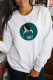 White Casual Daily Print Patchwork O Neck Tops (squid game)