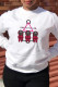 White Casual Street Print Patchwork O Neck Tops (squid game)