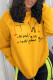 Yellow Casual Street Print Patchwork Letter O Neck Tops (squid game)