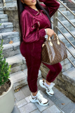 Green Casual Solid Patchwork Turndown Collar Long Sleeve Two Pieces