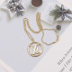 Gold Fashion Street Letter Patchwork Necklaces