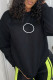 Black Casual Print Patchwork O Neck Tops (squid game)