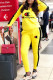 Yellow Fashion Celebrities Print Patchwork Zipper Collar Long Sleeve Two Pieces