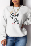 Yellow Casual Street Print Letter O Neck Tops