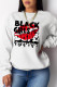 White Fashion Casual Print Patchwork Letter O Neck Tops
