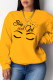 Yellow Casual Street Print Patchwork O Neck Tops
